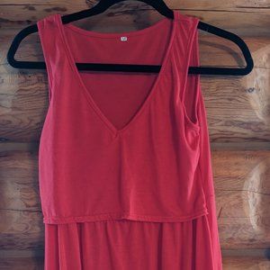 Red Nursing Dress - Size M NWOT
